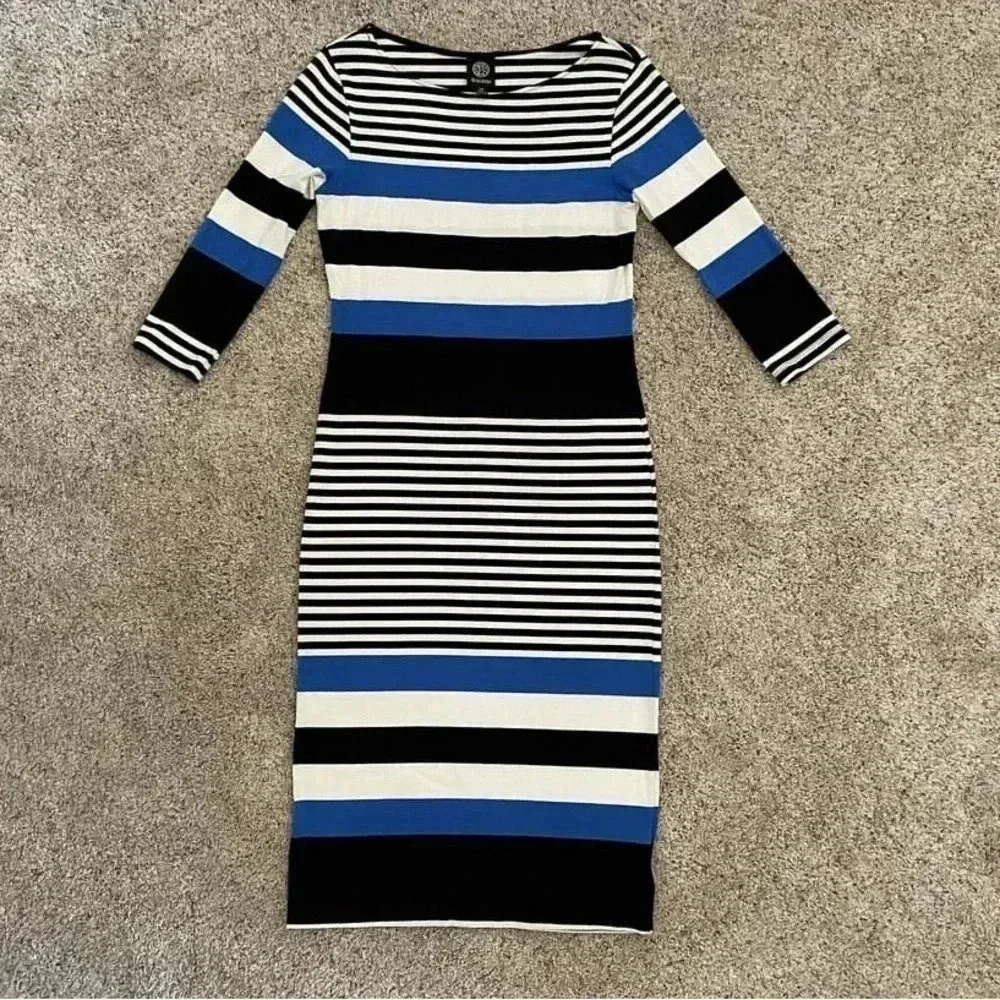 Bobeau striped midi dress size xs